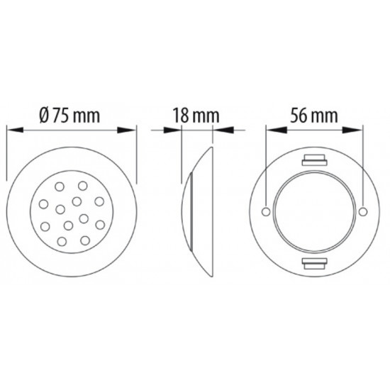 LED Spot - 75 x 18 mm
