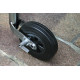 Support wheel with pin stop, solid rubber wheel 200x50mm