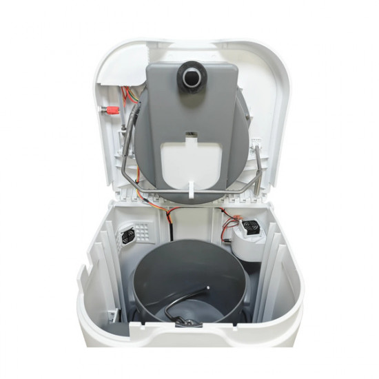 Compact composting toilet with electric agitator - White - Version 4