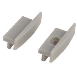 End cap for aluminum LED profile - flat - set of 2