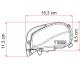 W 4000 x Abstract 2500mm FIAMMA F80S roof awning, Fabric color: Royal Grey, Housing: Polar White