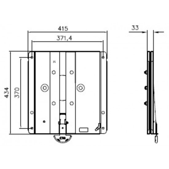 Swivel console, passenger side, for Citroen Spacetourer and similar models from 2016 onwards