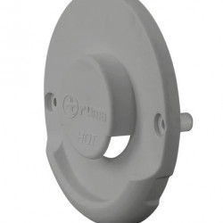 Light grey exterior fireplace part for wall-mounted fireplace set ZR 80