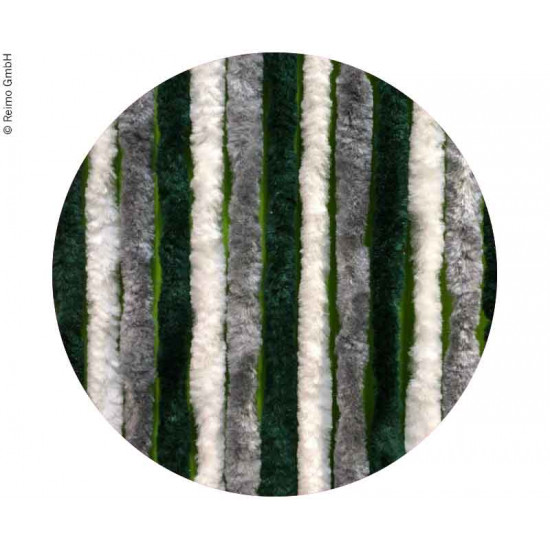 Fluffy curtain 56x205 Grey/Dark Green/White