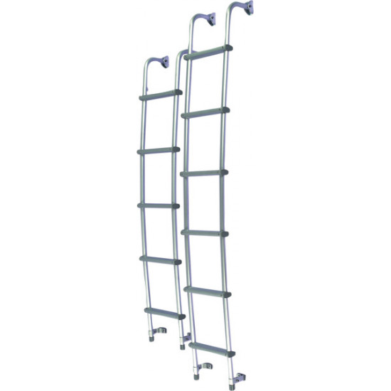 Rear access ladder for panel vans - aluminum, 6 steps
