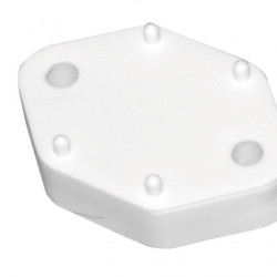 Spacer plate, 10mm high, white