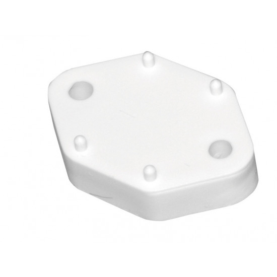 Spacer plate, 10mm high, white