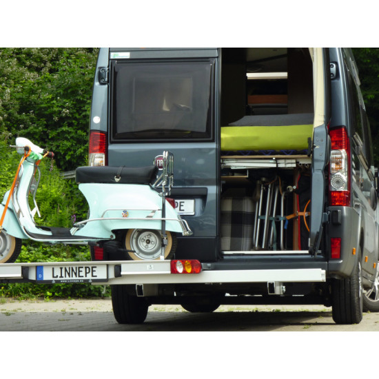 Slide-Port motorcycle carrier with short overhang (6 m), adjustable for Fiat Ducato