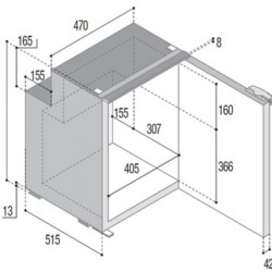 Compressor refrigerator C90i - 90 l - Grey