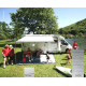 W 4500 x Abstract 2500mm FIAMMA Wall awning F45S, Housing: Polar White, Fabric: Royal Grey