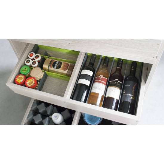 Purvario drawer runners, 8-pack - lime/anthracite