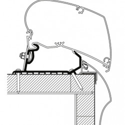 Adapter for Omnistor awning, Hobby Optima LED, Deluxe/Premium