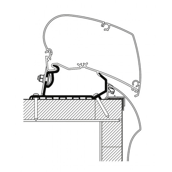 Adapter for Omnistor awning, Hobby Optima LED, Deluxe/Premium