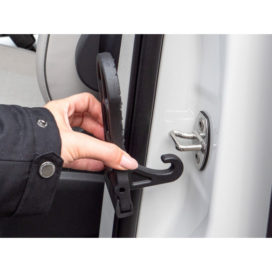 Car door step with folding hooks for roof tents Wallaby 2 & Victoria