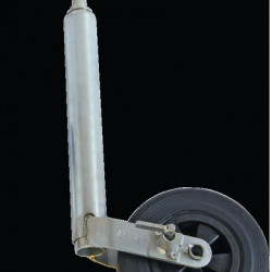 Support wheel with pin stop, solid rubber wheel 200x50mm