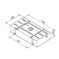 Lilie Universal Tank natural, 146L, H230xW1150xL600mm
