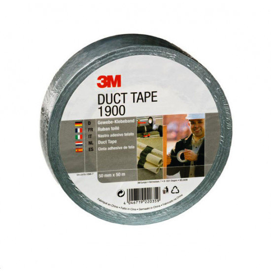 Fabric adhesive tape 50m x 50mm silver