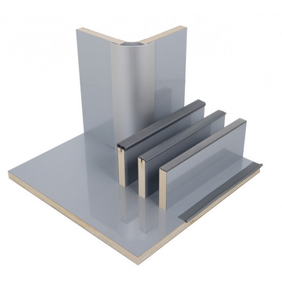 Furniture panel, high-gloss silver - HPL laminate - 1/4 sheet