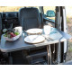 Luxury table system with swivel table frame, anthracite - 770 x 480 mm