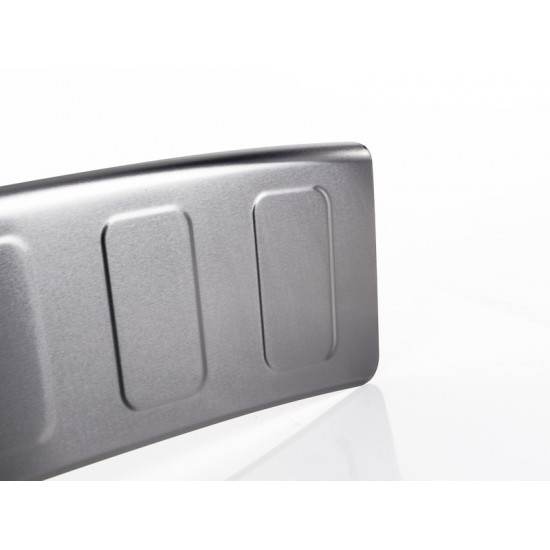 Carbest brushed stainless steel bumper protector, black - short wheelbase