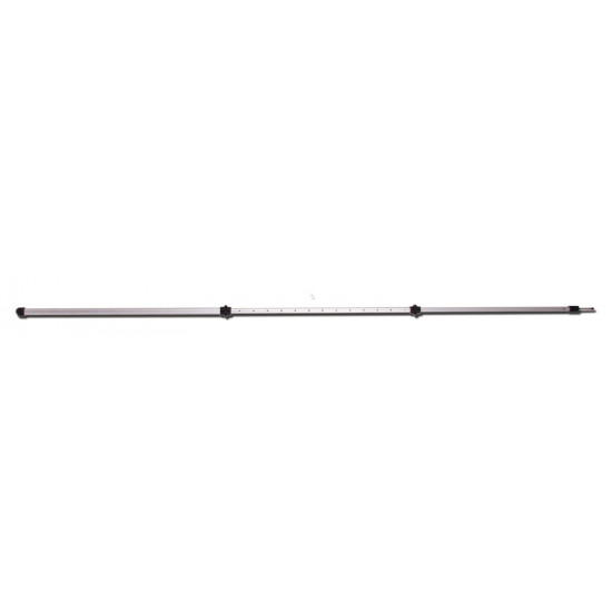 Luxury square aluminum telescopic pole with push-button locking mechanism