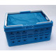 32L folding box with cooler bag, blue/white