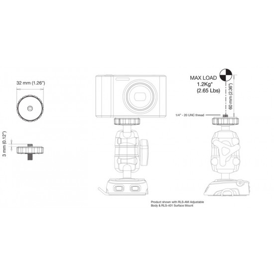 ROKK - Holder for 1/4" camera