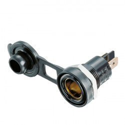 12V flush-mounted socket with cover