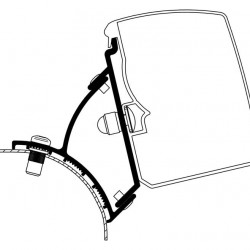 Awning set 6300 4m Mystic Grey, housing white, end caps: white