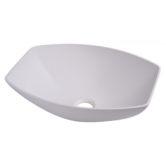 Semi-oval white washbasin, dimensions: 400x300mm H135mm