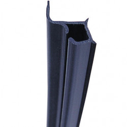 Universal combination rain gutter with integrated keder rail - Black - 325 cm