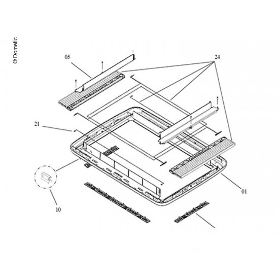Midi-Heki interior frame with blinds