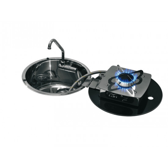 Foldable hob-sink combination, hob 30mbar 1-burner LC1701