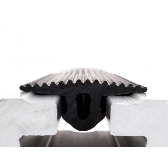 Ribbed cover profile - 2 m length - Black