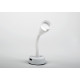 LED spotlight with flexible arm and USB charging socket - matte white