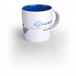 »SUN LIVING« mug made of high-quality New Bone China, 340ml capacity