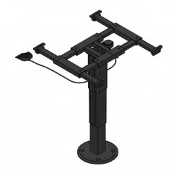 Single-column lifting table 355-735mm, stroke 375mm, 360° rotatable
