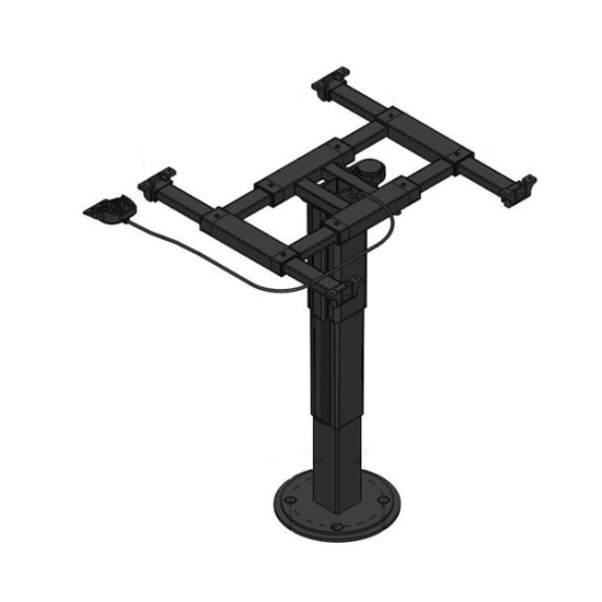 Single-column lifting table 355-735mm, stroke 375mm, 360° rotatable
