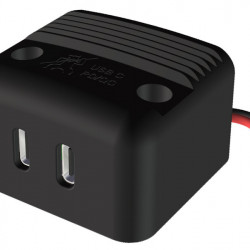 Power USB-C surface-mounted double socket