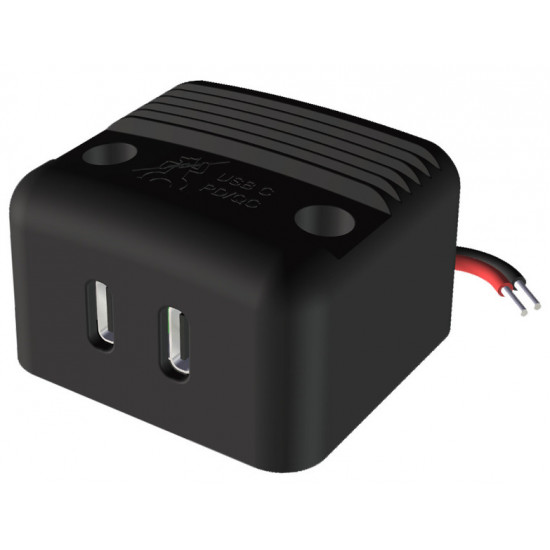 Power USB-C surface-mounted double socket