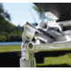 Fiamma F45S 3.75m awning, royal blue, titanium housing