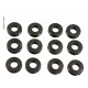 Plastic eyelets 15 mm, 12 pieces