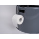 Mobile bucket toilet including toilet paper holder
