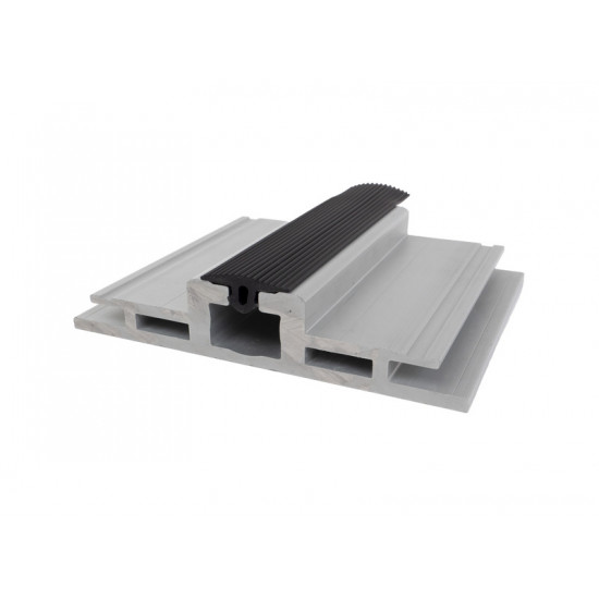 Ribbed cover profile - 2 m length - Black