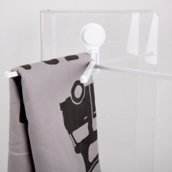 Towel holder with suction cup, 3 arms 337 x 66 x 140 mm