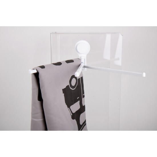 Towel holder with suction cup, 3 arms 337 x 66 x 140 mm