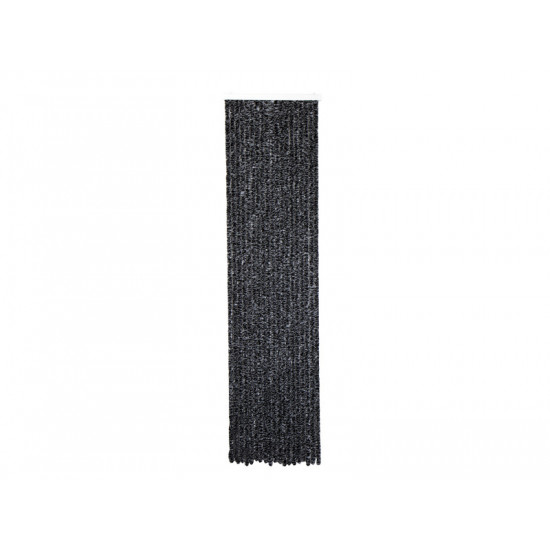 Chenille fleece curtain - 56 x 205 cm - Black / Grey