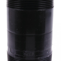 Pipe with external thread - 88 mm - Black