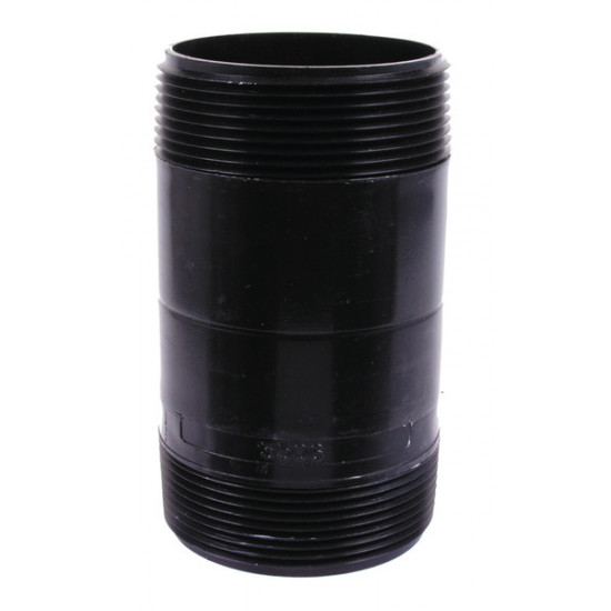 Pipe with external thread - 88 mm - Black