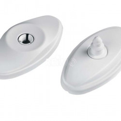White loose door latch
